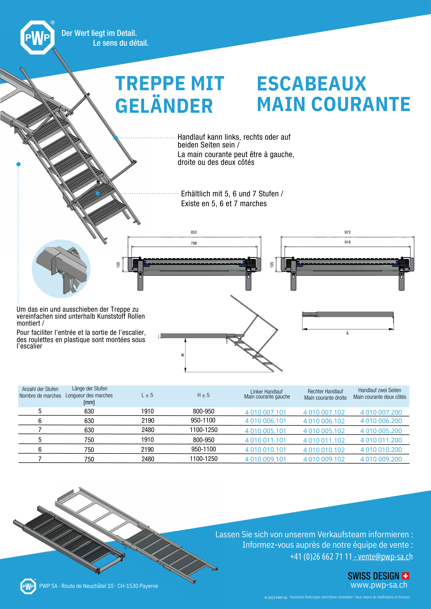Escabeau de sécurité alu - Variante 15